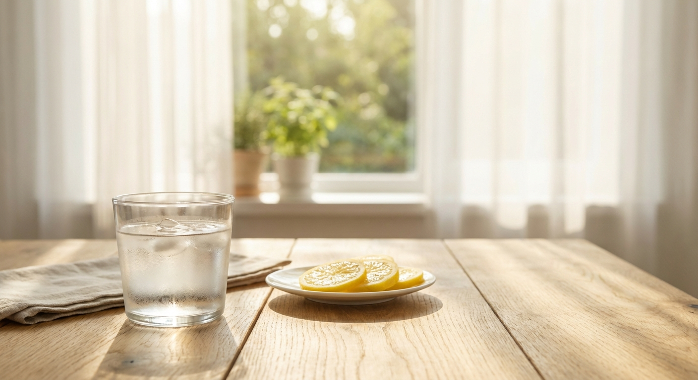 Morning hydration ritual with water
